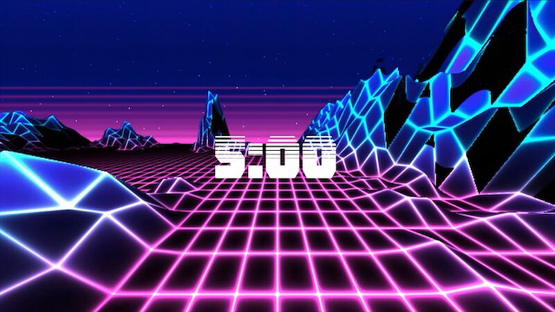 Retro Mountains Countdown